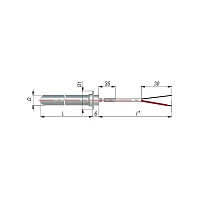 ДТПК(ХА)094-00.100/2,5 L=100мм d=6мм lкаб=2,5м УТ000014273